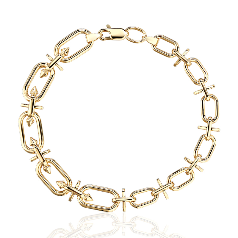 Браслет из желтого золота 585 пробы  без вставок 01Б033680