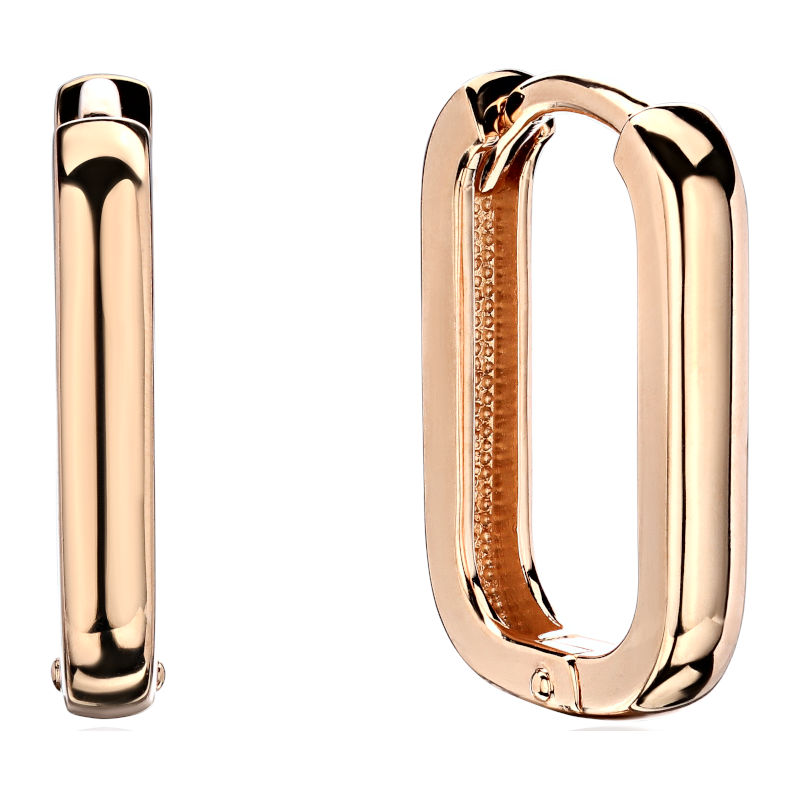 Серьги из красного золота 585 пробы без вставок 01С0114062