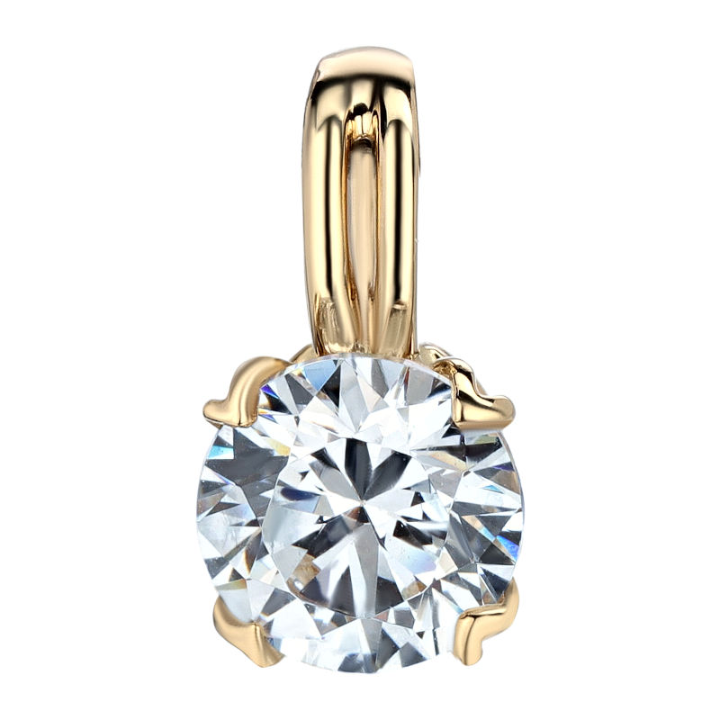 Подвеска из желтого золота 585 пробы с фианитом 01П1311285