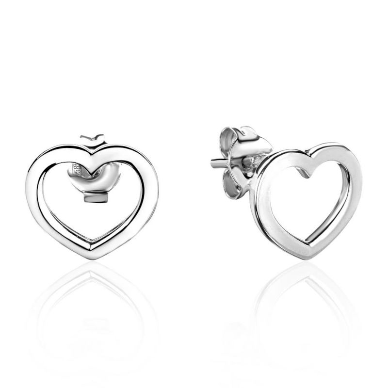 Серьги из платины 585 пробы без вставок 01С0914260-585