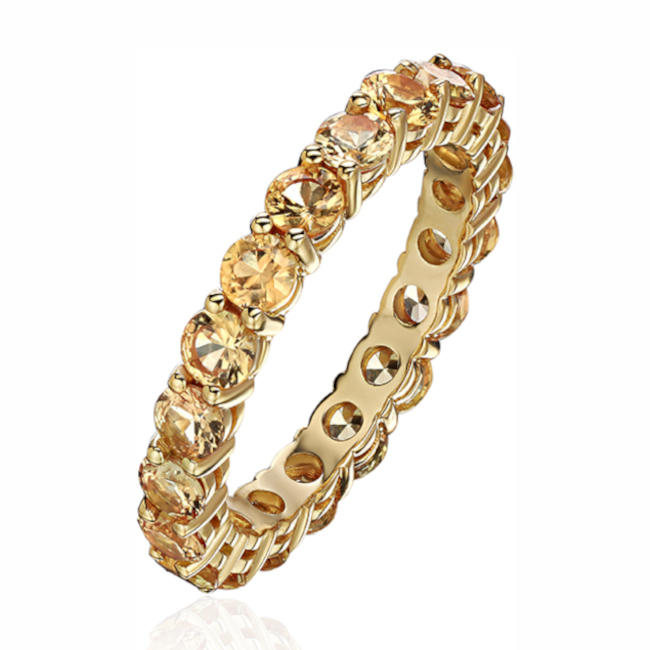 Кольцо из желтого золота 750 пробы с сапфирами 01К5413530-1 Кольцо из желтого золота 750 пробы с сапфирами 01К5413530-1