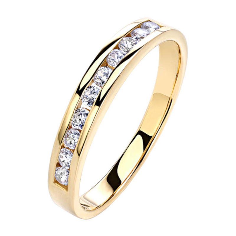 Кольцо из желтого золота 585 пробы c фианитами 01К131233 Кольцо из желтого золота 585 пробы c фианитами 01К131233