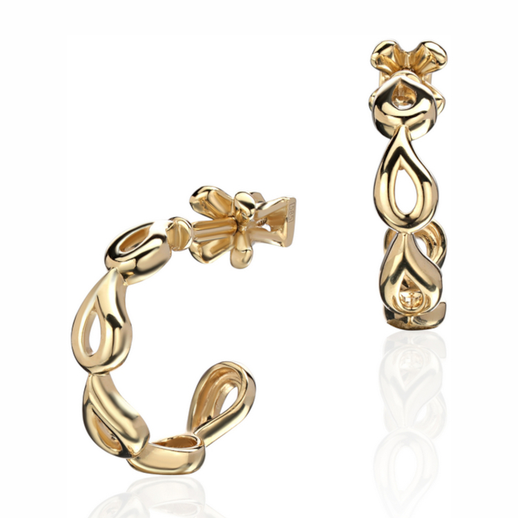 Серьги из желтого золота 585 пробы без вставок 01С0314492