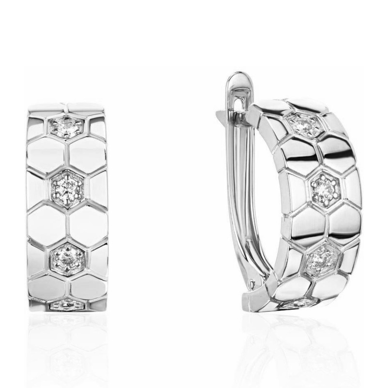 Серьги из платины 585 пробы с бриллиантами 01С6916687-585