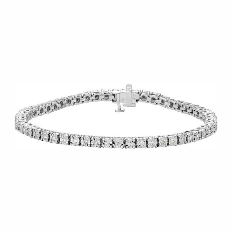 Браслет из белого золота 585 пробы с бриллиантами 01Б621230