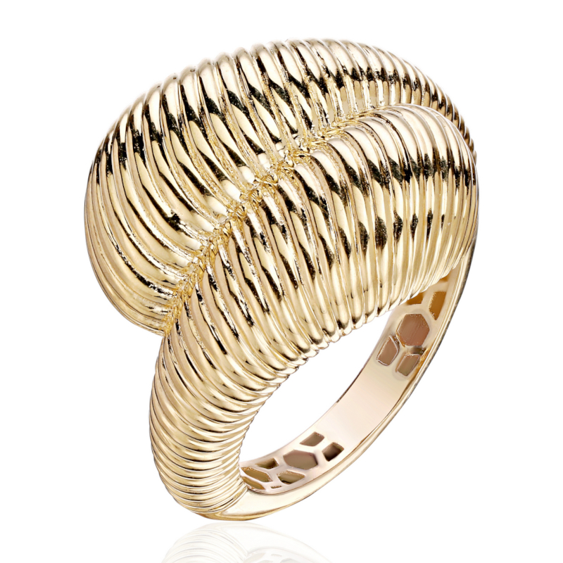 Кольцо из желтого золота 585 пробы без вставок 01К0315621