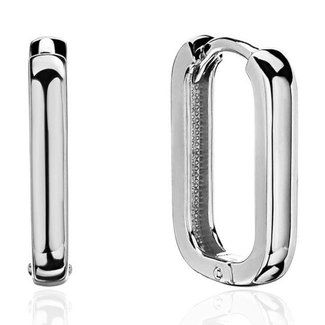 Серьги из платины 585 пробы без вставок 01С0915162-585
