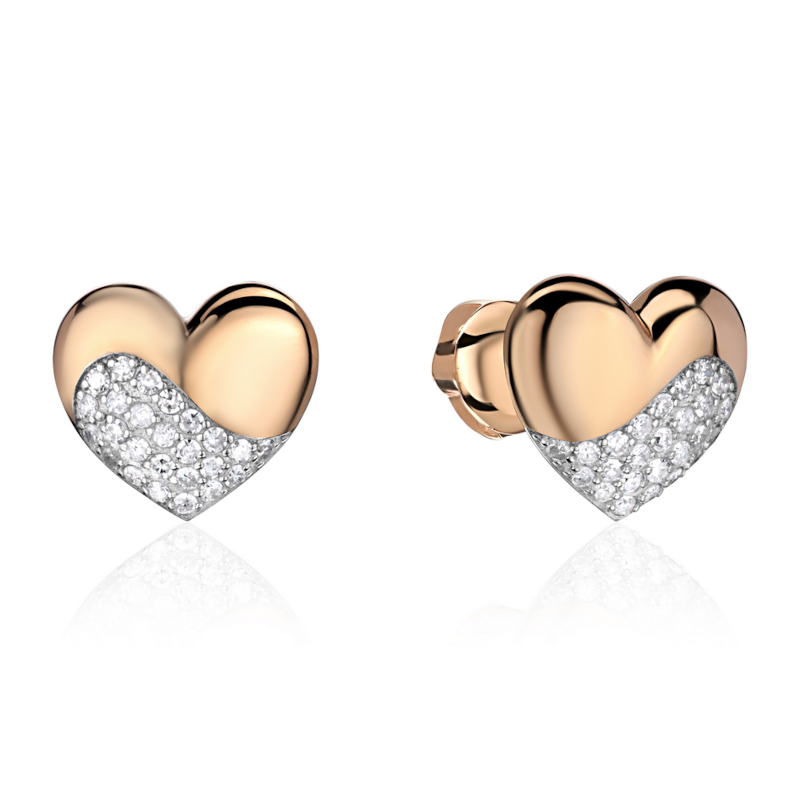 Серьги из красного золота 585 пробы с бриллиантами 01С6117126Р-17