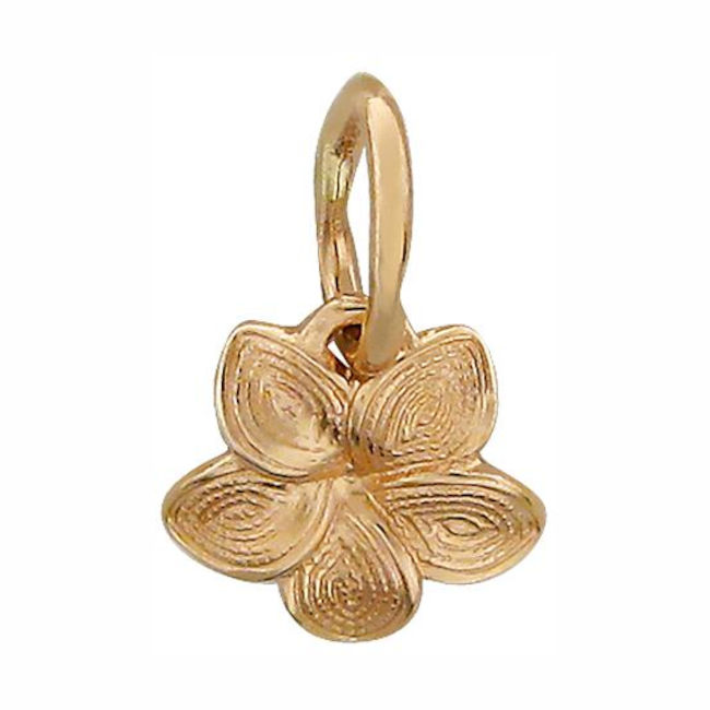 Подвеска "Цветок" из красного золота 585 пробы без вставок 01П011066