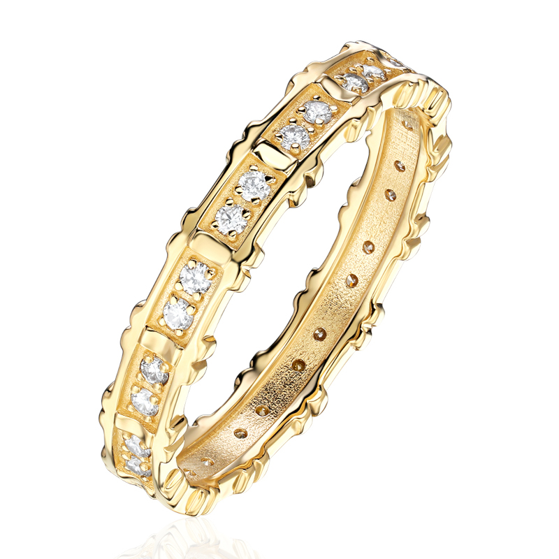 Кольцо из желтого золота 585 пробы с бриллиантами 01К6317016