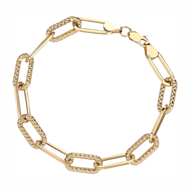 Браслет из желтого золота 585 пробы без вставок 01Б033425