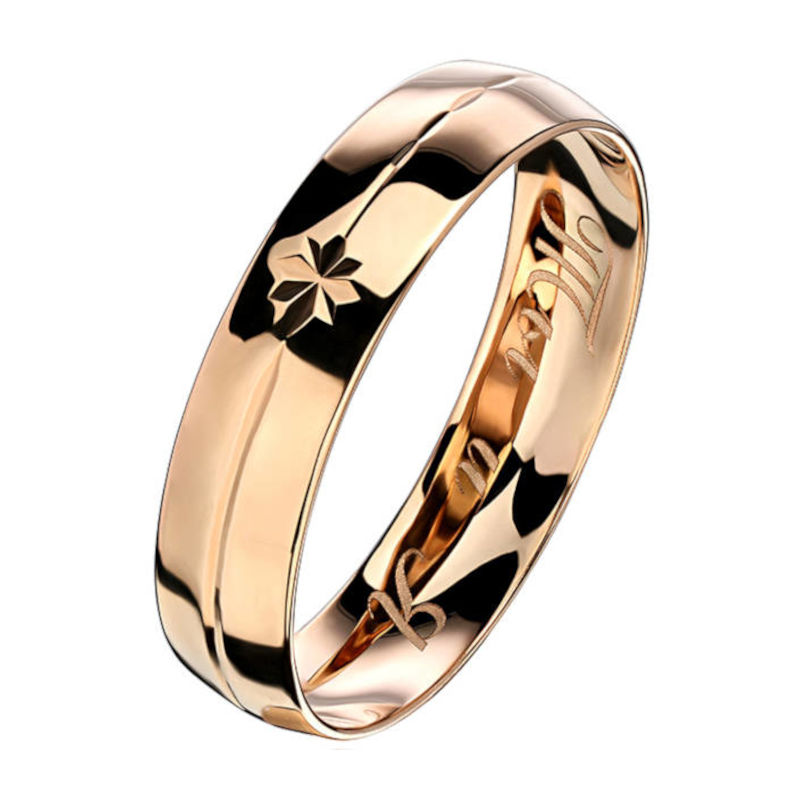 Обручальное кольцо из красного золота 585 пробы 01О710163