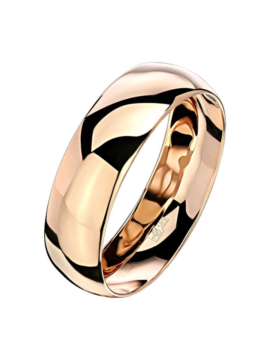 Обручальное кольцо из красного золота 585 пробы 01О010386 Обручальное кольцо из красного золота 585 пробы 01О010386