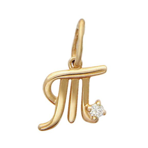 Подвеска "Буква" из красного золота 375 пробы с фианитом 01П11016SТ