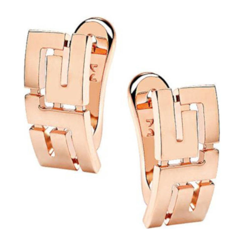 Серьги из красного золота 585 пробы без вставок 01С016395