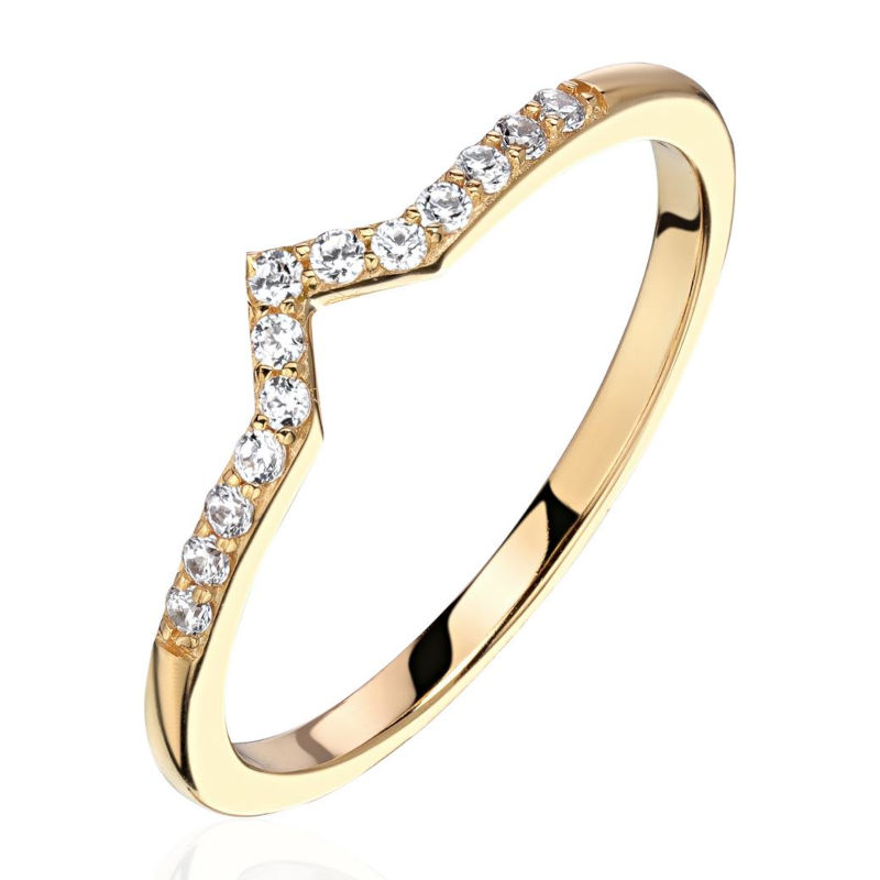 Кольцо из желтого золота 585 пробы с бриллиантами 01К6314838-17