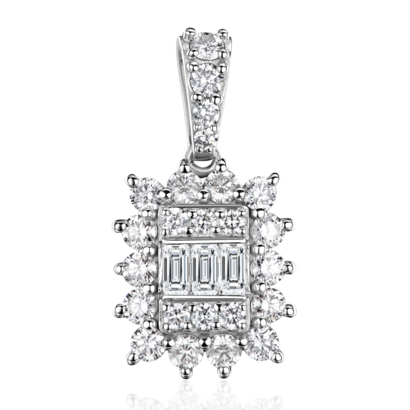 Подвеска из белого золота 585 пробы с бриллиантами 01П6216577