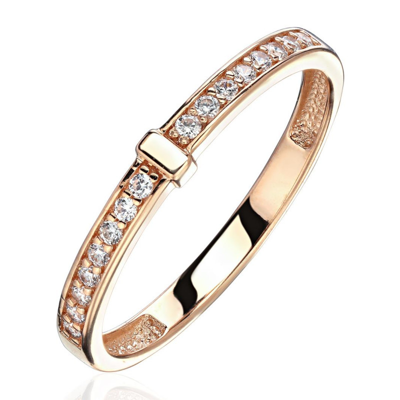 Кольцо из красного золота 375 с фианитами 01К1115193S