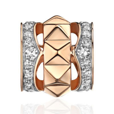 Подвеска шарм из красного золота 585 пробы с бриллиантами 01П6115782Р-17