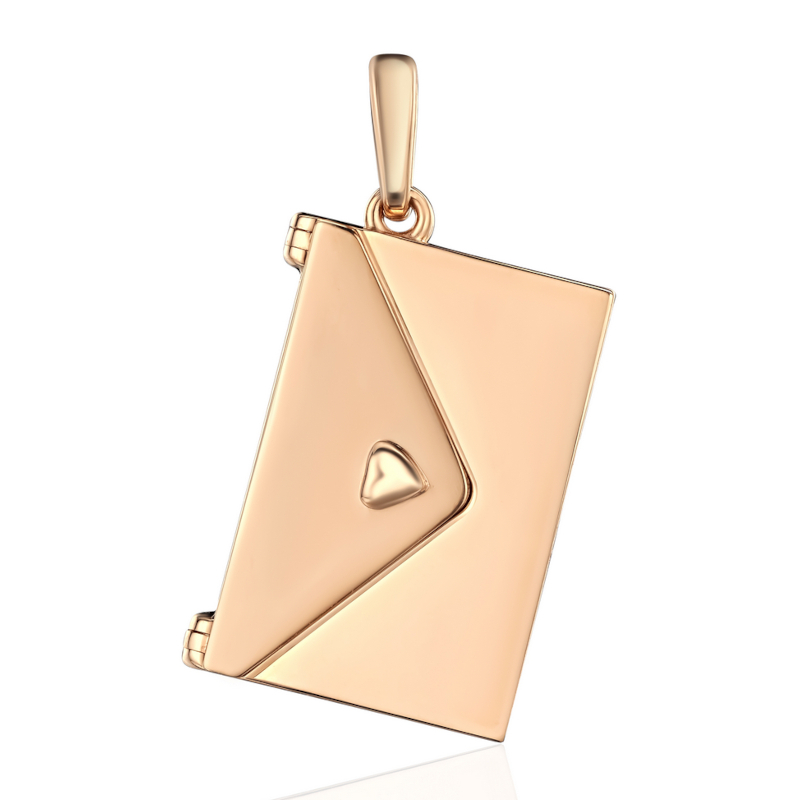 Подвеска из красного золота 585 пробы без вставок 01П014221