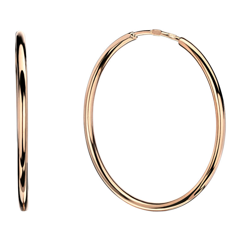 Серьги из красного золота 585 пробы без вставок 01С010524