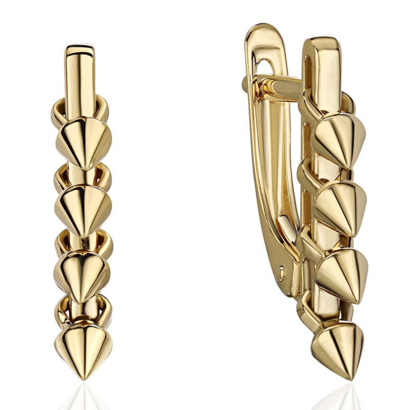 Серьги из желтого золота 375 пробы без вставок 01С0316952S