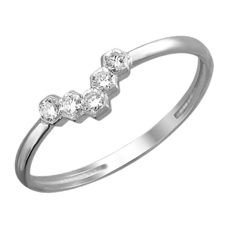 Кольцо из платины 585 пробы с бриллиантами 01К6912607Z-585
