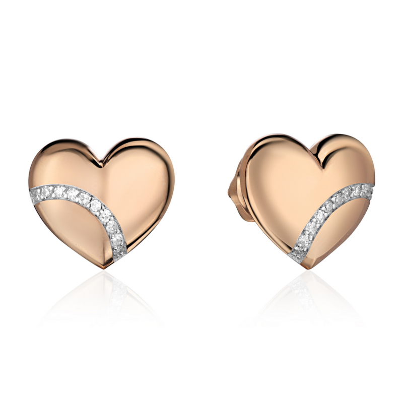 Серьги из красного золота 585 пробы с бриллиантами 01С6117127Р-17