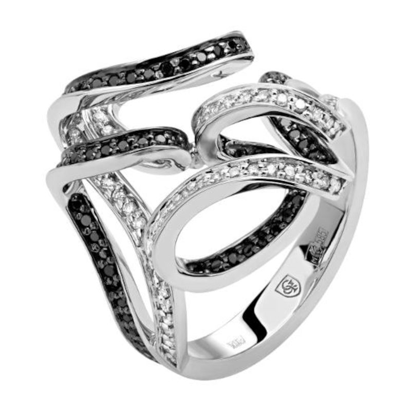 Кольцо из белого золота 585 пробы с бриллиантами 01К6213473-1 Кольцо из белого золота 585 пробы с бриллиантами 01К6213473-1