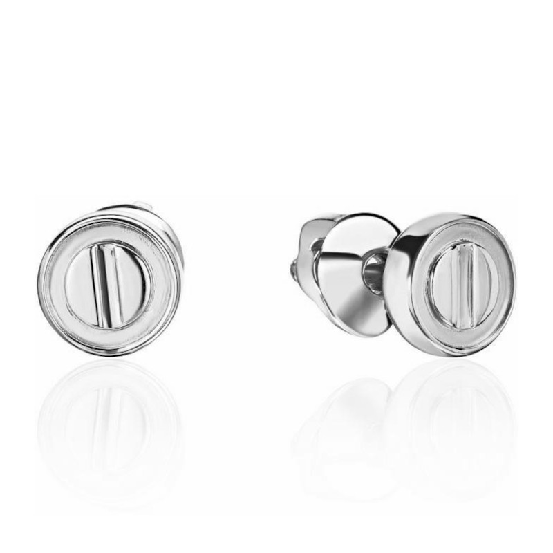 Серьги из платины 585 пробы без вставок 01С0915719-585