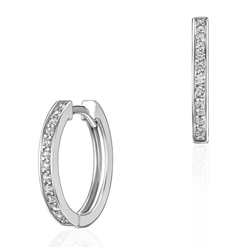 Серьги из белого золота 585 пробы с бриллиантами 01С6215688
