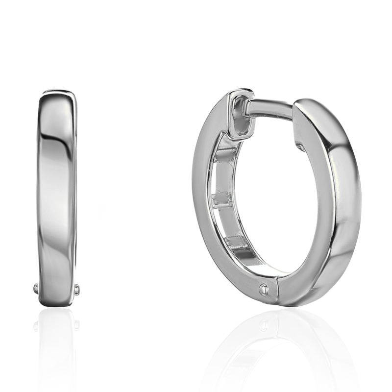 Серьги из платины 585 пробы без вставок 01С0915492-585