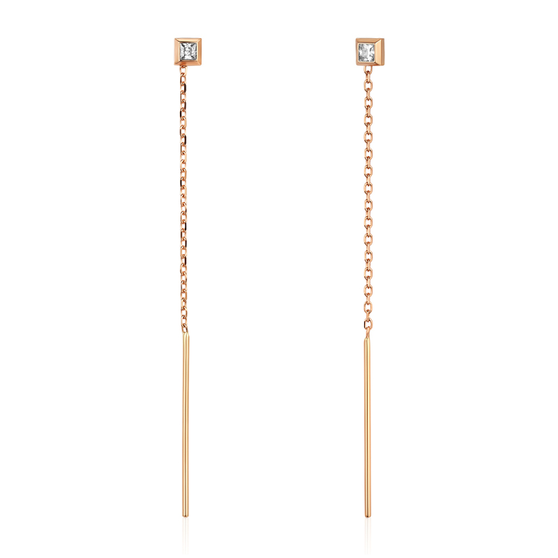 Серьги из красного золота 585 пробы 01С1115160