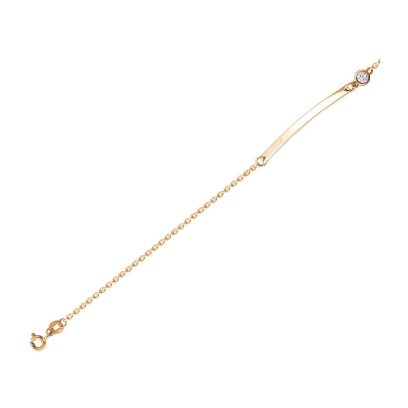 Браслет из красного золота 585 пробы с фианитами 01Б112581