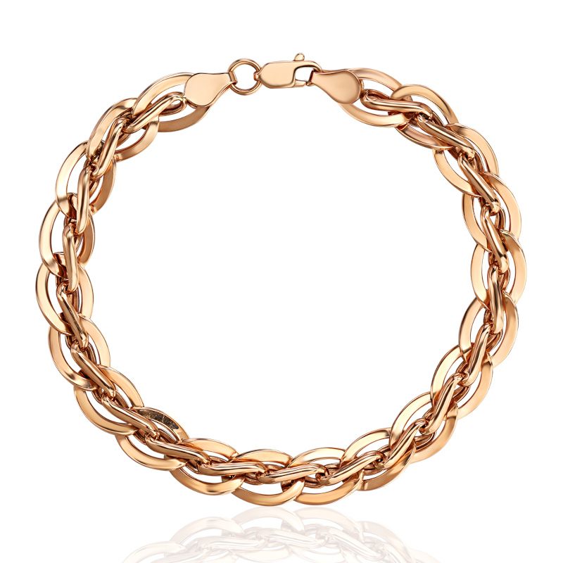 Браслет из красного золота 375 пробы без вставок 01Б013637S