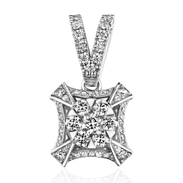 Подвеска из белого золота 585 пробы с бриллиантами 01П6215519