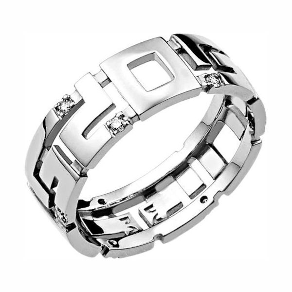 Кольцо из белого золота 585 пробы с бриллиантами 01К626393