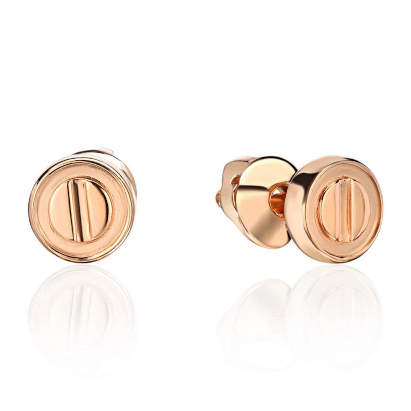 Серьги из красного золота 375 пробы без вставок 01С0114619S