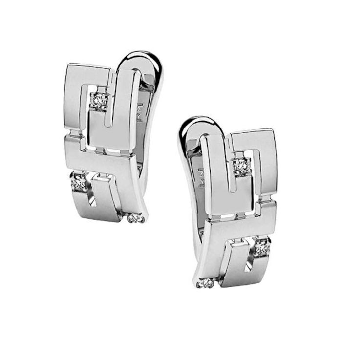 Серьги из платины 585 пробы с бриллиантами 01С696503-585
