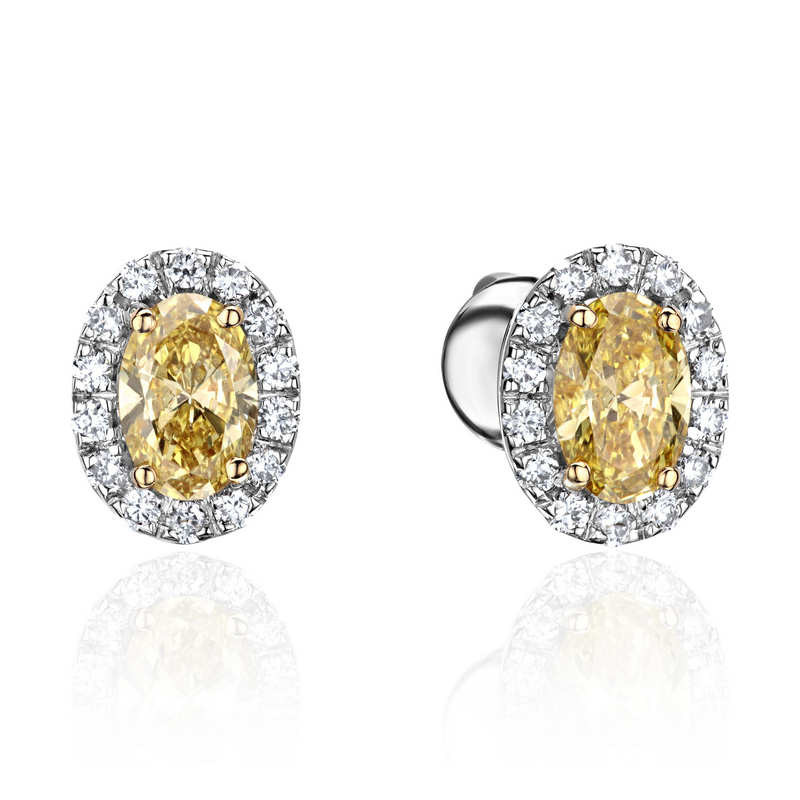 Серьги из комбинированного золота 585 пробы с бриллиантами 01С6617165Ж-Л-1