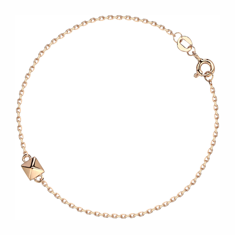 Браслет из красного золота 585 пробы без вставок 01Б013174