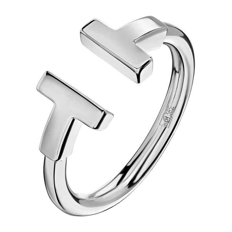 Кольцо из белого золота 585 пробы без вставок 01К0214025