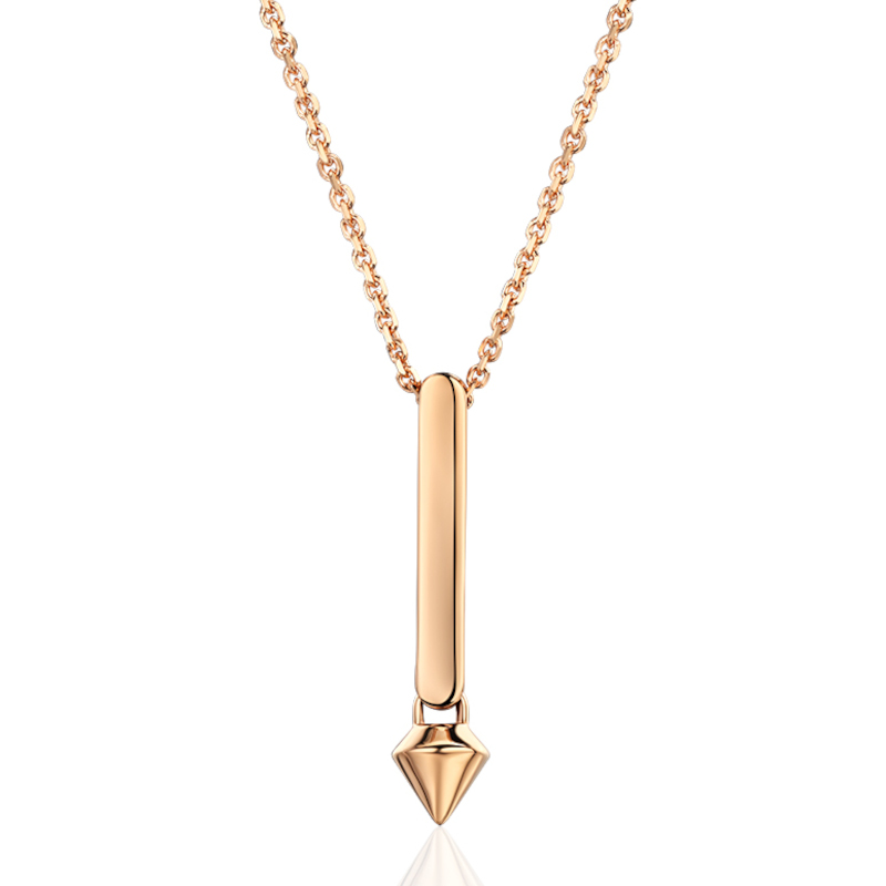 Колье из красного золота 585 пробы без вставок 01Л012441