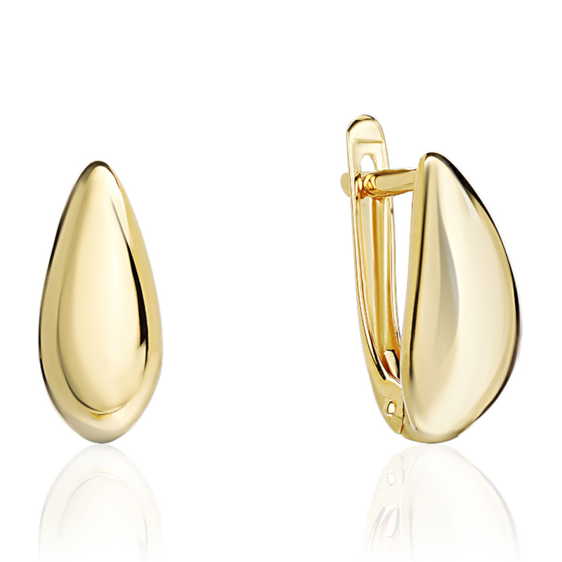 Серьги из желтого золота 585 пробы без вставок 01С0316740