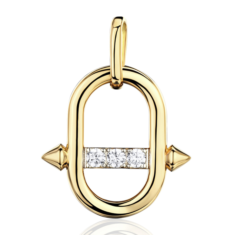 Подвеска из желтого золота 585 пробы с фианитами 01П1316949Р