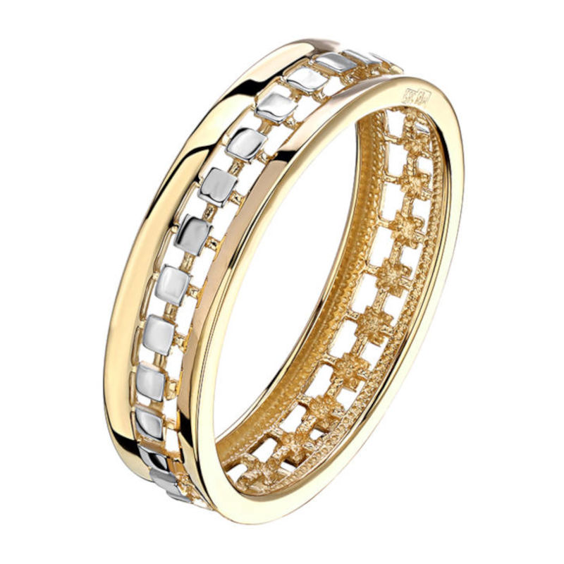 Кольцо из желтого золота 585 пробы без вставок 01К7314002Р Кольцо из желтого золота 585 пробы без вставок 01К7314002Р