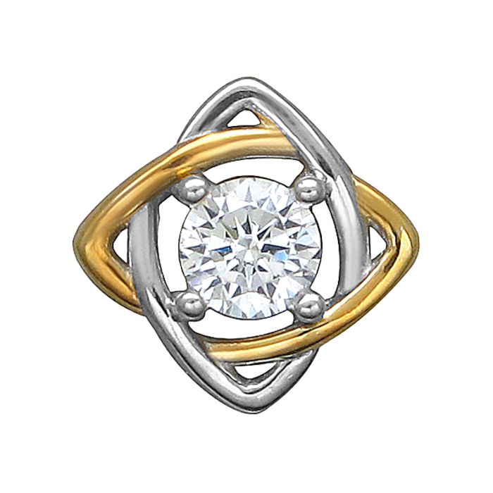 Подвеска из желтого золота 585 пробы с фианитом 01П1313032Р