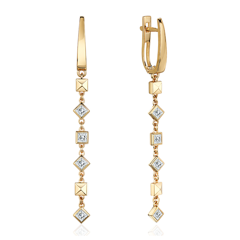 Серьги из желтого золота 585 пробы 01С1315171