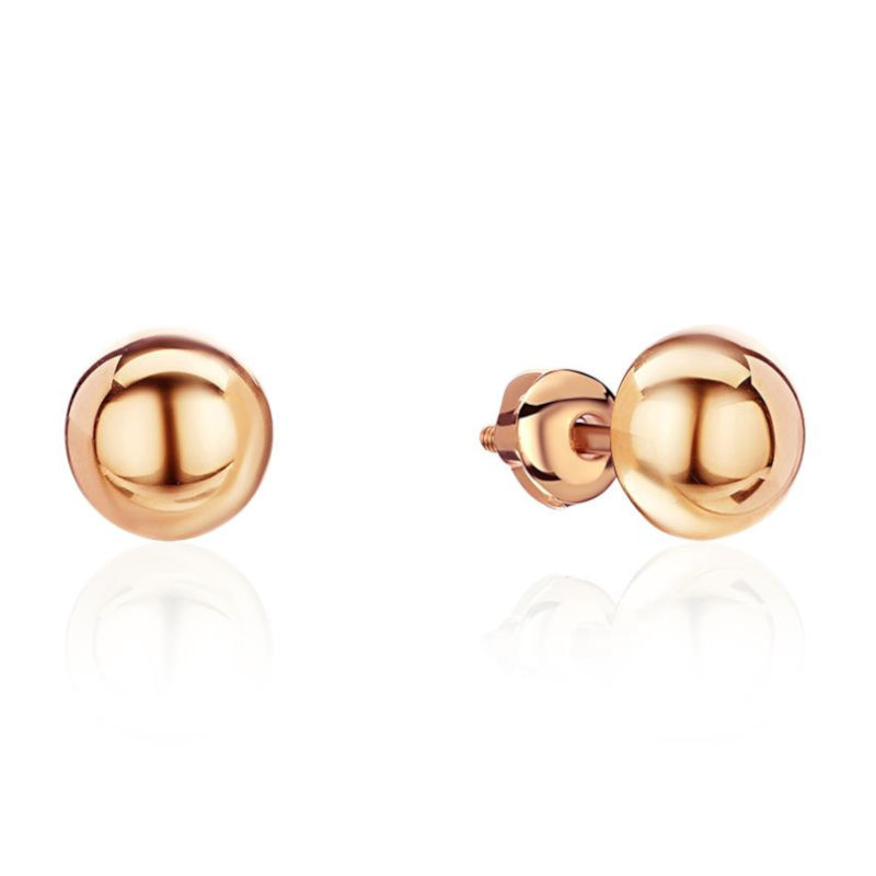 Серьги из красного золота 375 пробы без вставок 01С0113742S