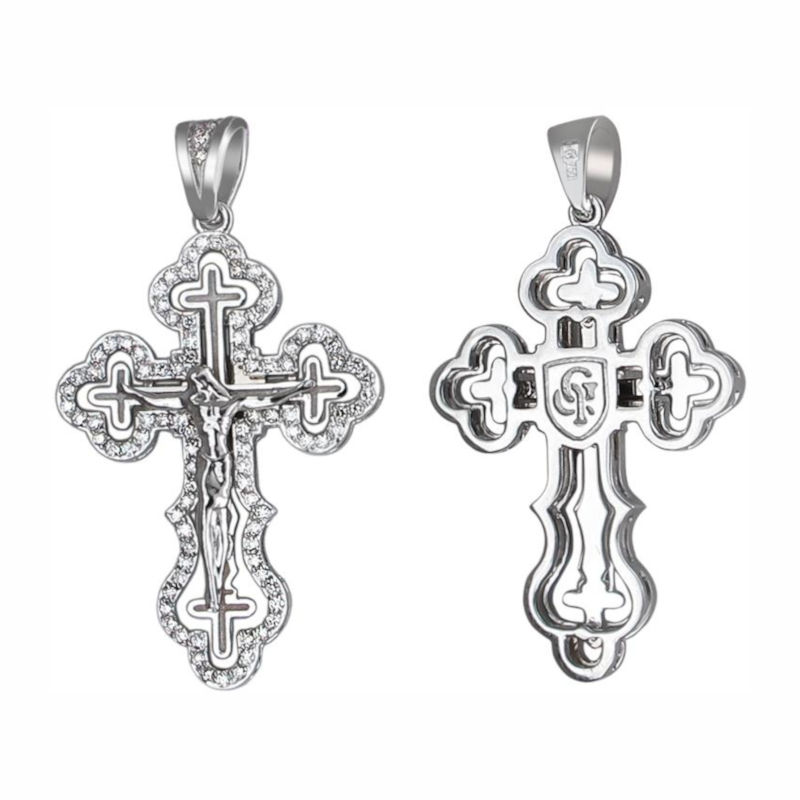 Подвеска из белого золота 750 пробы с бриллиантами 01Р6701039